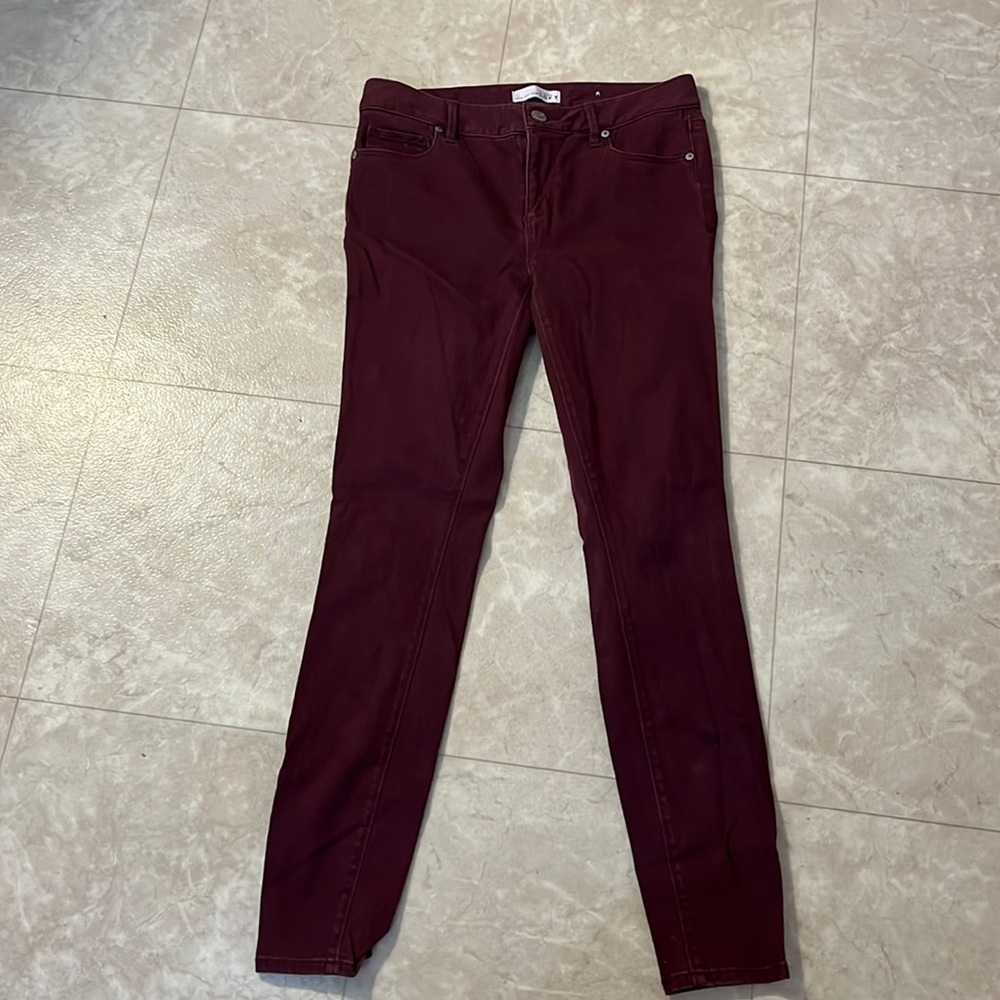 LOFT Burgundy Leggings 4/27